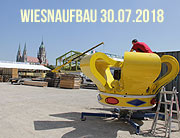 Fotos Aufbauzeit Oktoberfest München 2018 Wiesnaufbau Fotos und Video vom 24.07.2018 (©Foto: Marikka-Laila Maisel)